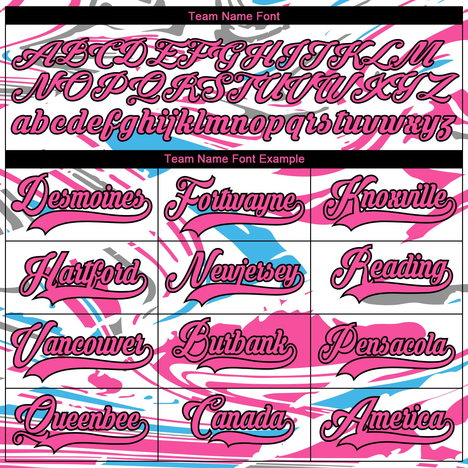 Custom Figure Pink White Sky Blue-Black 3D Pattern Fluid Art Hockey Lace Neck Jersey