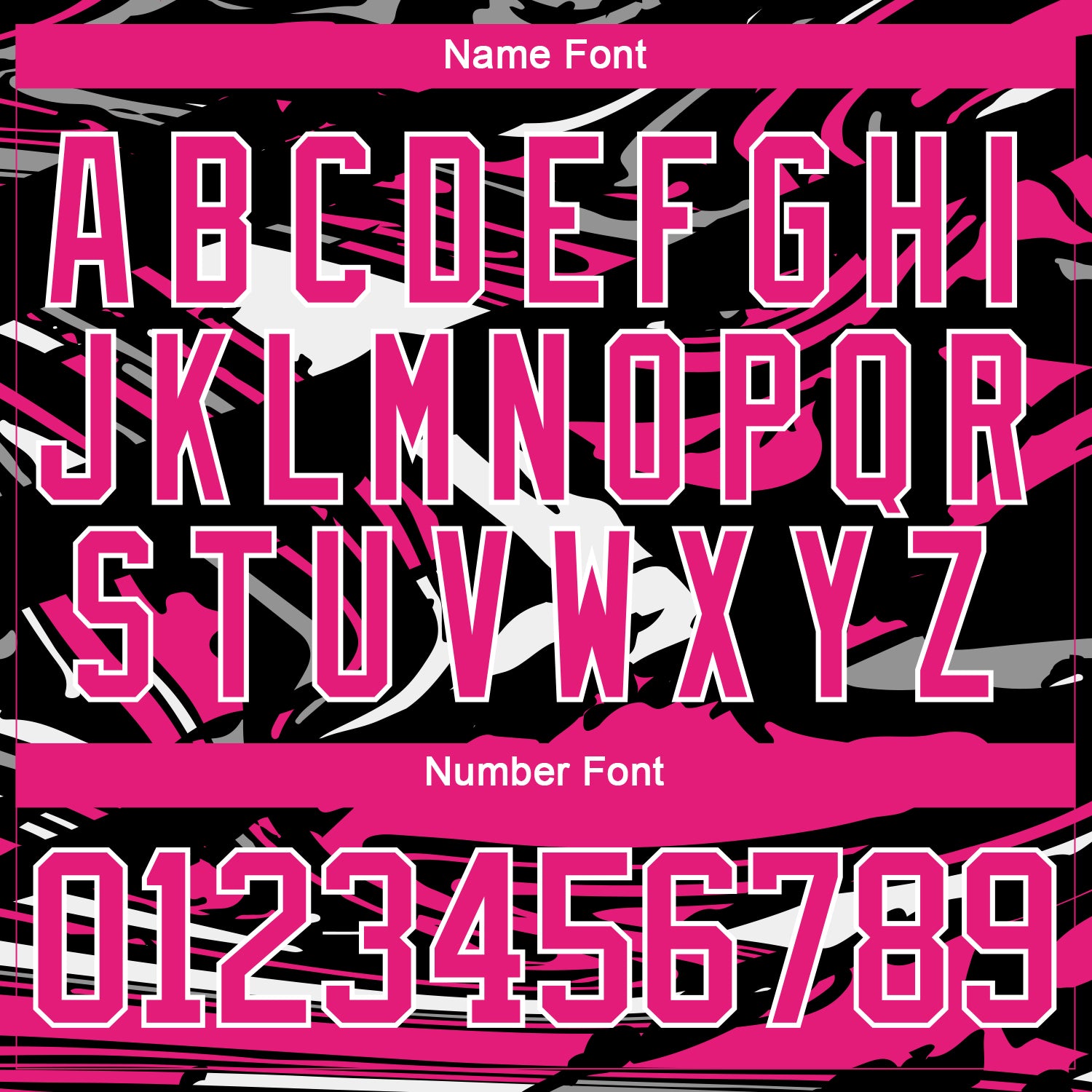 Custom Figure Hot Pink Black-White 3D Pattern Fluid Art Hockey Lace Neck Jersey