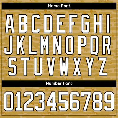 Custom Old Gold White-Black 3D Pattern Fragment Art Hockey Lace Neck Jersey