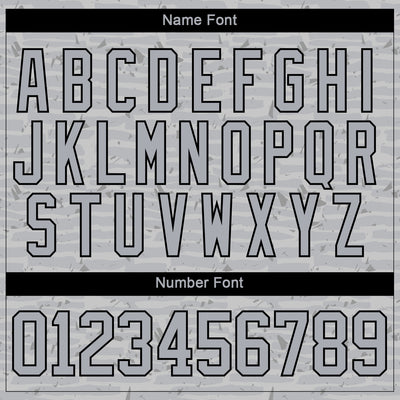 Custom Gray Black-White 3D Pattern Fragment Art Hockey Lace Neck Jersey