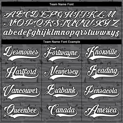 Custom Steel Gray White-Black 3D Pattern Fragment Art Hockey Lace Neck Jersey