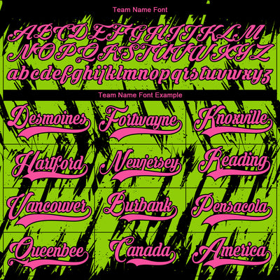 Custom Neon Green Pink-Black 3D Pattern Splash Art Hockey Lace Neck Jersey