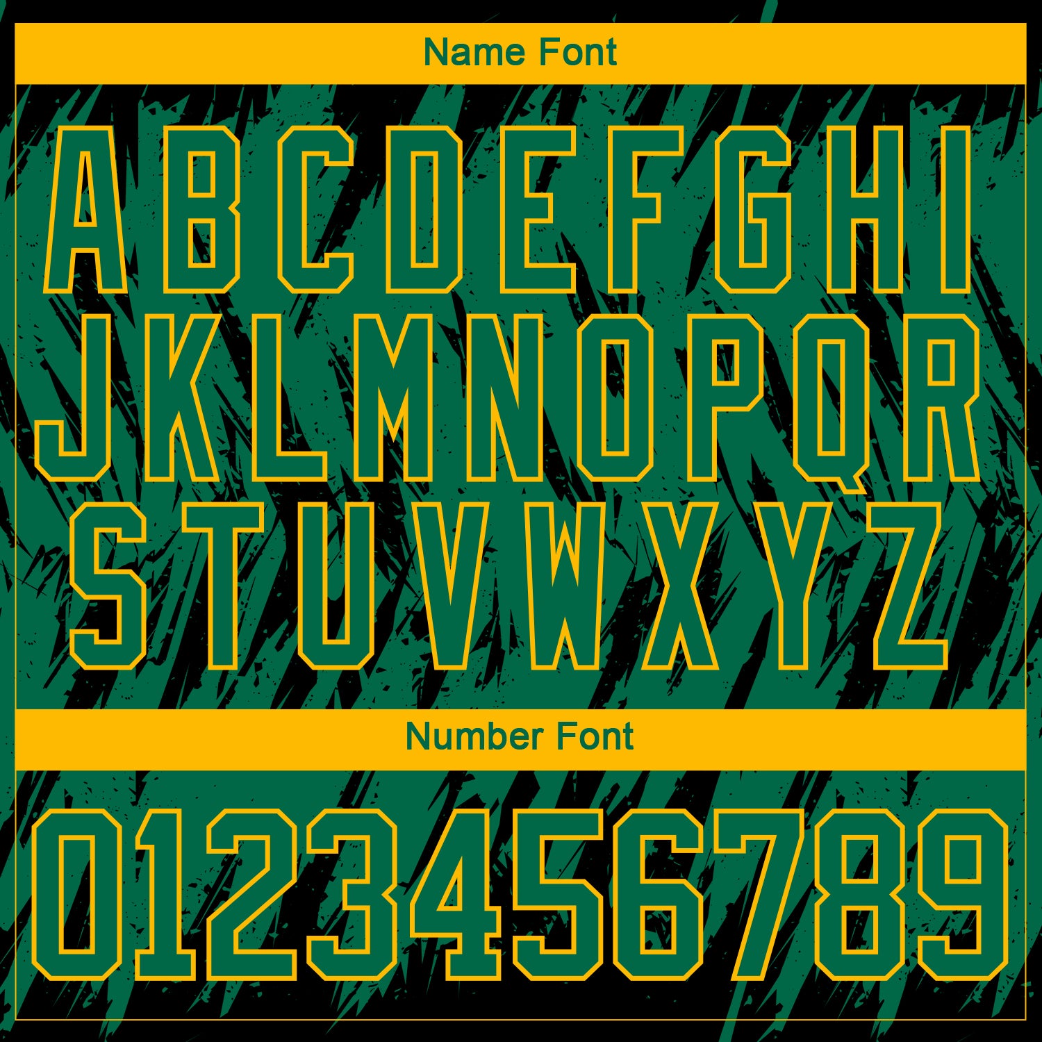 Custom Kelly Green Gold-Black 3D Pattern Splash Art Hockey Lace Neck Jersey