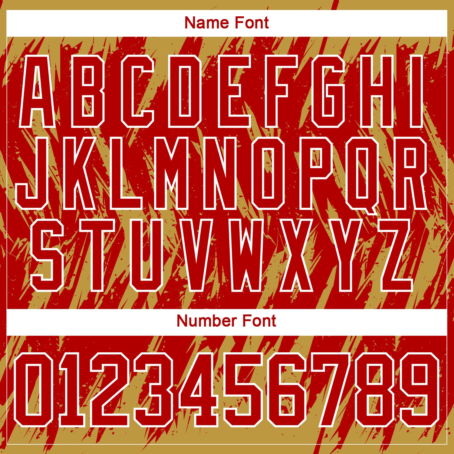 Custom Red Old Gold-White 3D Pattern Splash Art Hockey Lace Neck Jersey