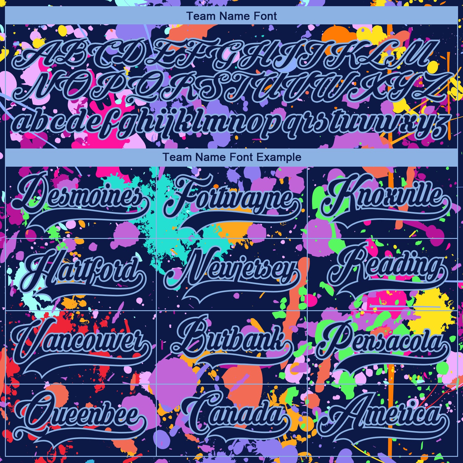 Custom Graffiti Pattern Navy Light Blue-White 3D Pattern Splash Art Hockey Lace Neck Jersey