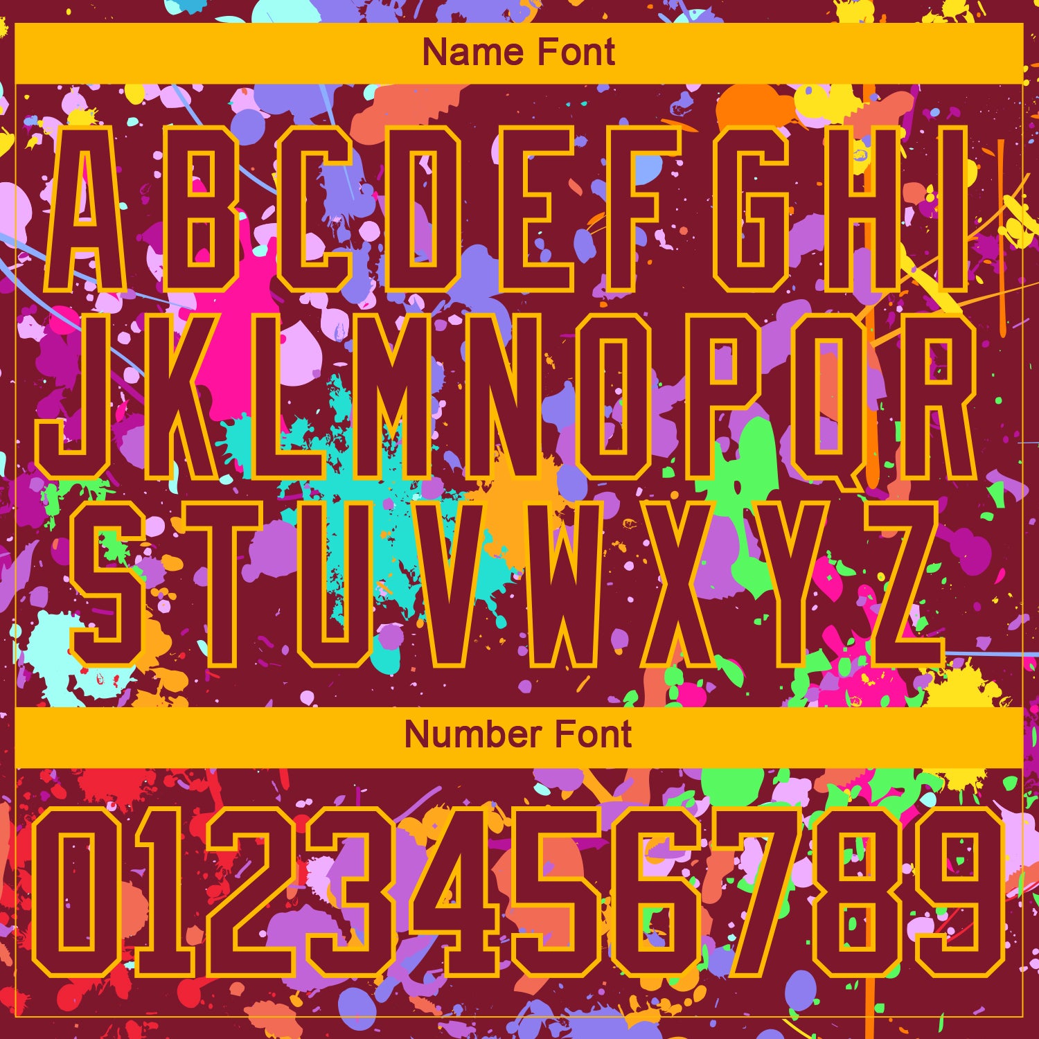 Custom Graffiti Pattern Crimson Gold-White 3D Pattern Splash Art Hockey Lace Neck Jersey