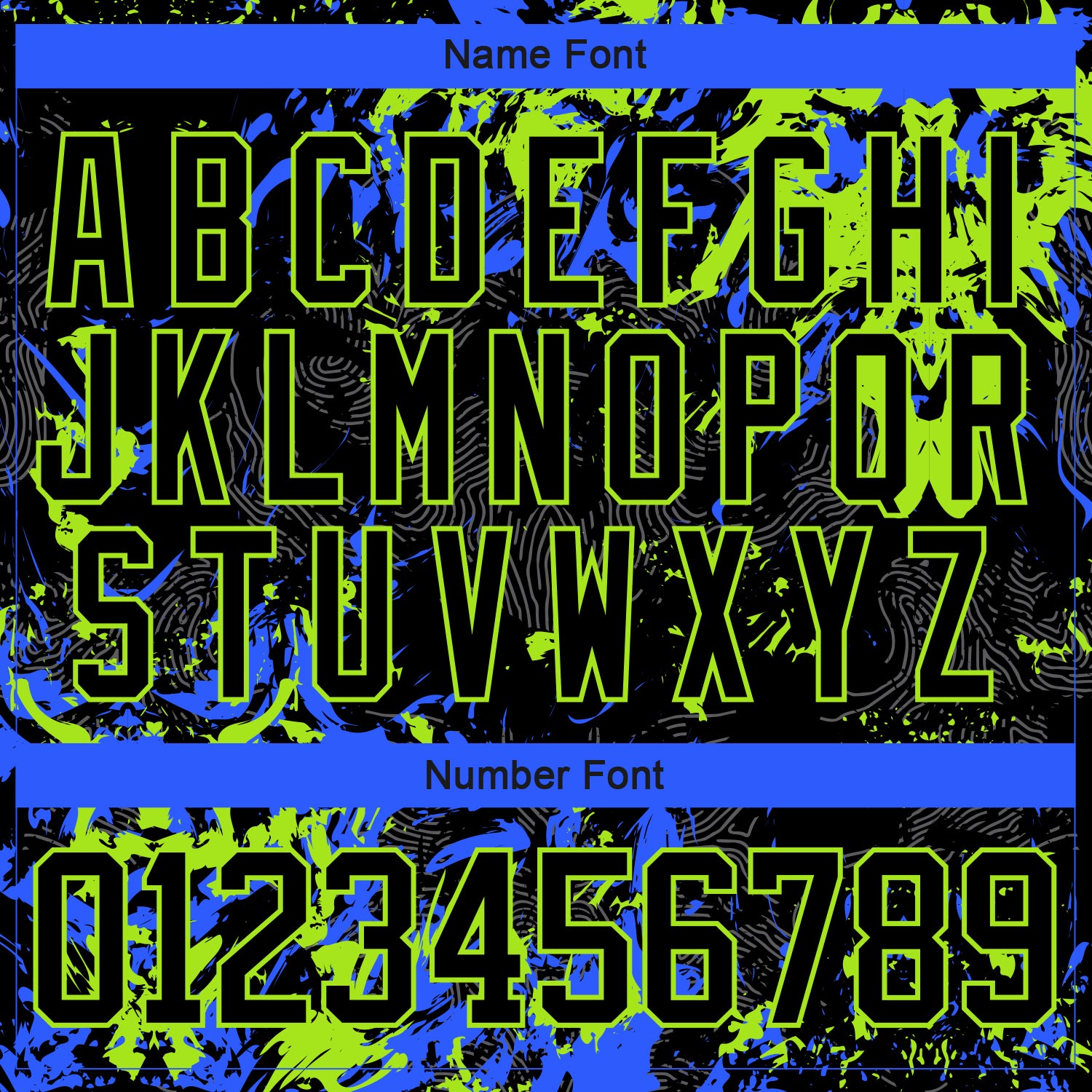 Custom Black Neon Green-Royal 3D Fluid Art Splash Hockey Lace Neck Jersey