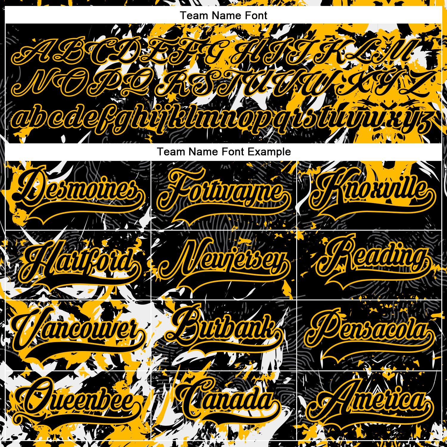 Custom Black Gold-White 3D Fluid Art Splash Hockey Lace Neck Jersey