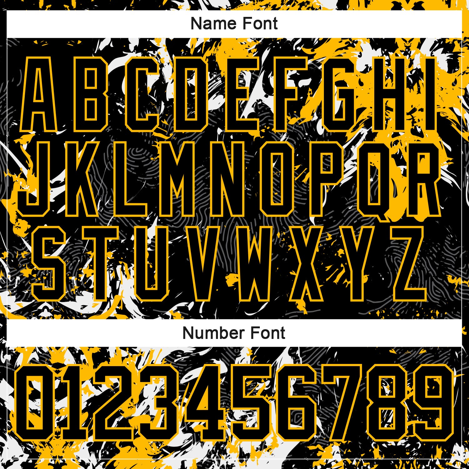 Custom Black Gold-White 3D Fluid Art Splash Hockey Lace Neck Jersey