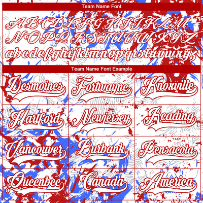 Custom White Red-Royal 3D Fluid Art Splash Hockey Lace Neck Jersey