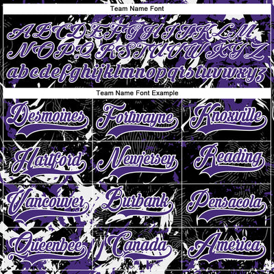 Custom Black Purple-White 3D Fluid Art Splash Hockey Lace Neck Jersey