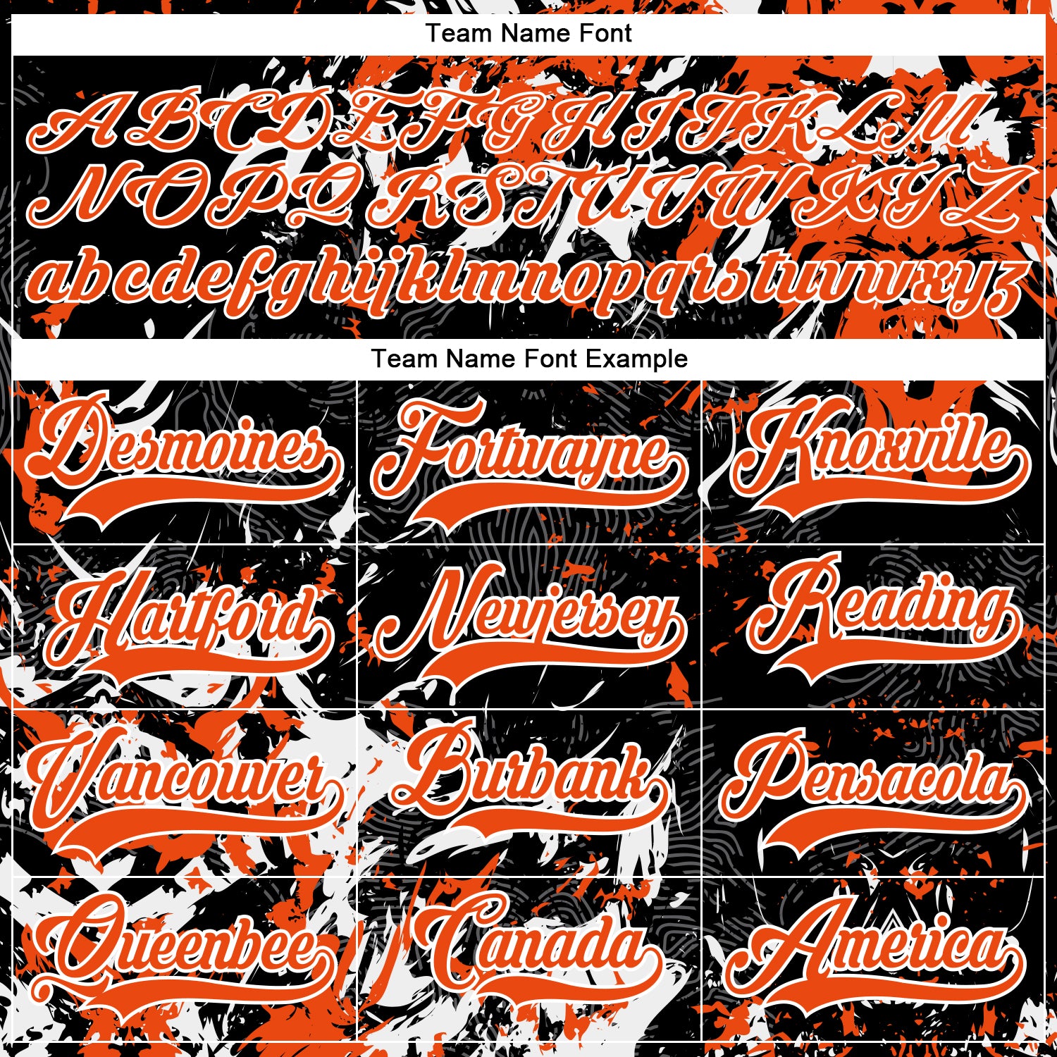 Custom Black Orange-White 3D Fluid Art Splash Hockey Lace Neck Jersey