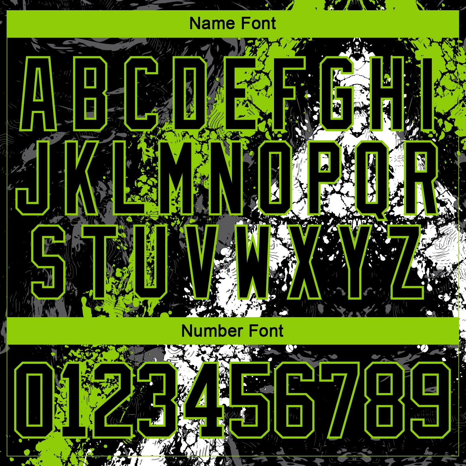 Custom Black Neon Green-White 3D Splash Art Hockey Lace Neck Jersey