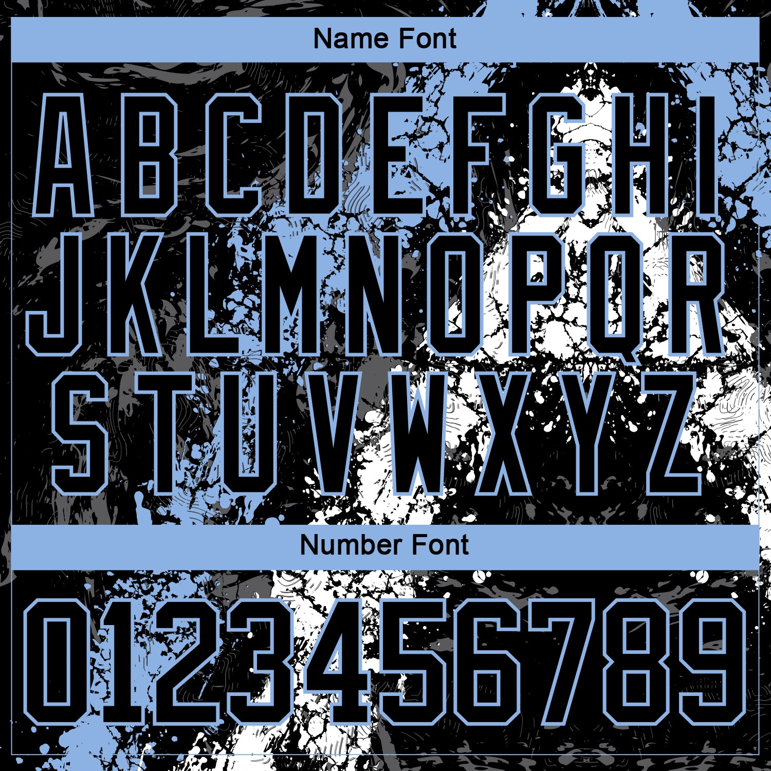 Custom Black Light Blue-White 3D Splash Art Hockey Lace Neck Jersey