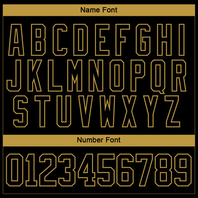 Custom Black Old Gold-White 3D Pattern Abstract Shape Hockey Lace Neck Jersey