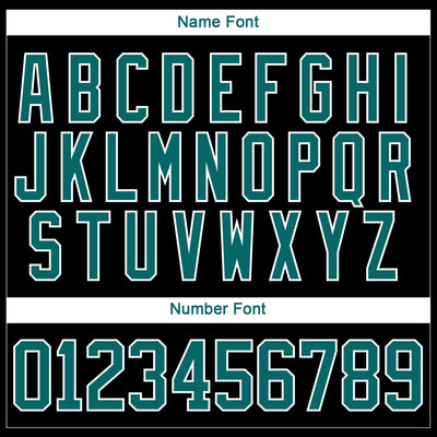 Custom Black Teal-White 3D Pattern Abstract Shape Hockey Lace Neck Jersey