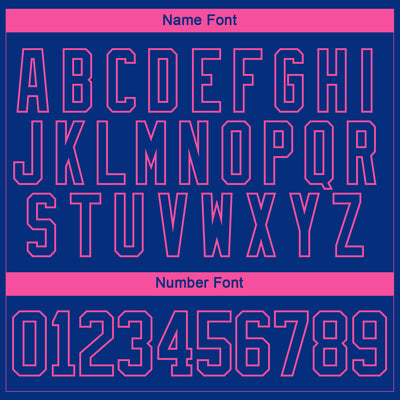 Custom Royal Pink-White 3D Pattern Abstract Shape Hockey Lace Neck Jersey