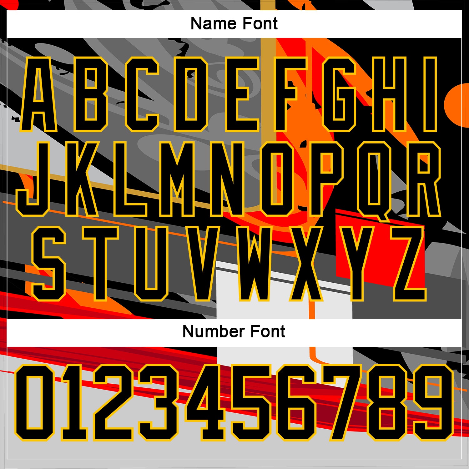 Custom Black Red-Yellow 3D Pattern Abstract Hockey Lace Neck Jersey