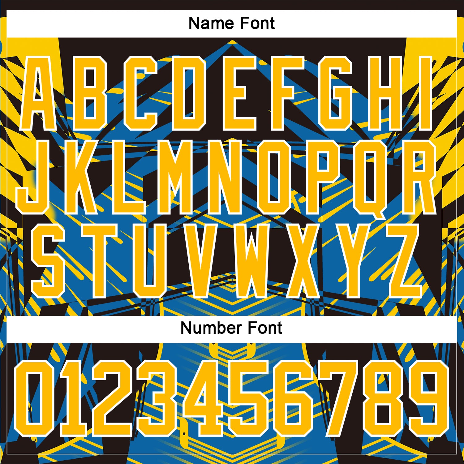 Custom Black Gold Blue-White 3D Pattern Abstract Hockey Lace Neck Jersey