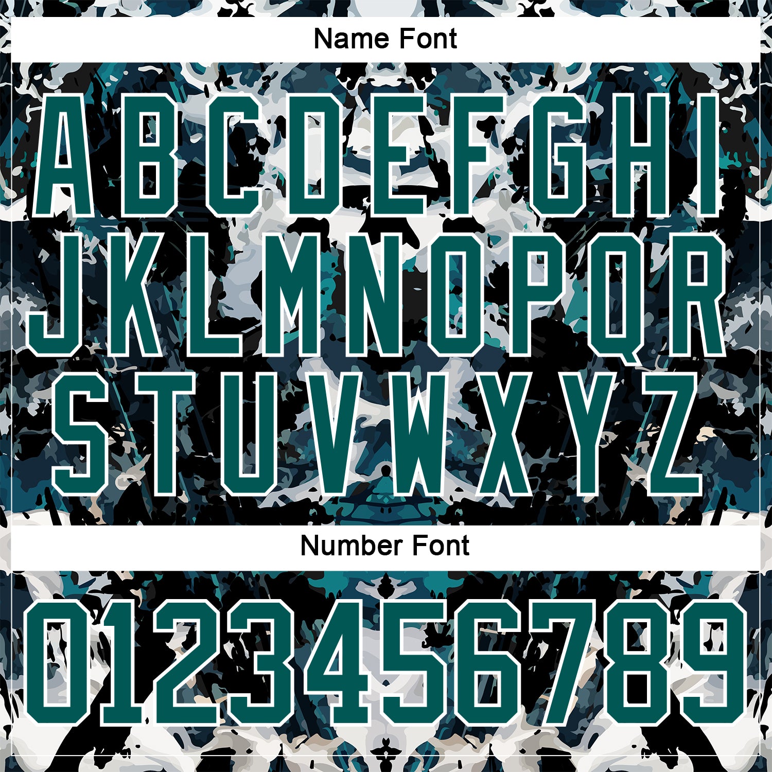 Custom Midnight Green Black-White 3D Pattern Abstract Grunge Hockey Lace Neck Jersey
