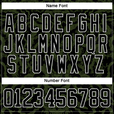 Custom Black Olive-White 3D Pattern Abstract Grunge Hockey Lace Neck Jersey