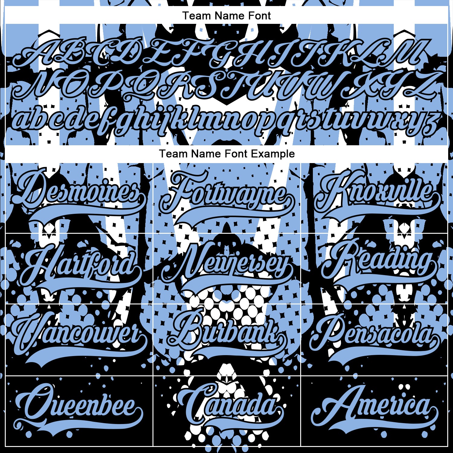 Custom Light Blue Black-White 3D Pattern Abstract Hockey Lace Neck Jersey