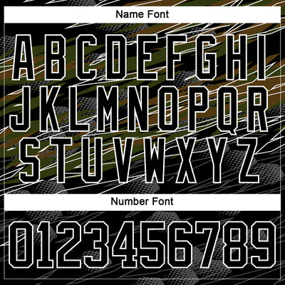 Custom Black Olive-White 3D Pattern Abstract Hockey Lace Neck Jersey