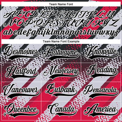 Custom Black Red-White 3D Pattern Cyber Mecha E-sport Hockey Jersey