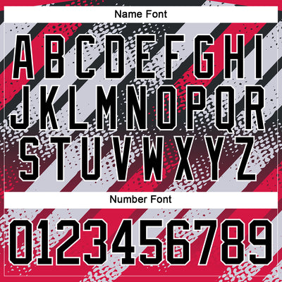 Custom Black Red-White 3D Pattern Cyber Mecha E-sport Hockey Jersey