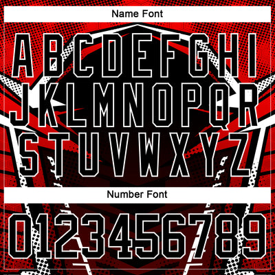 Custom Black Red-White 3D Pattern Cyber Mecha E-sport Hockey Jersey