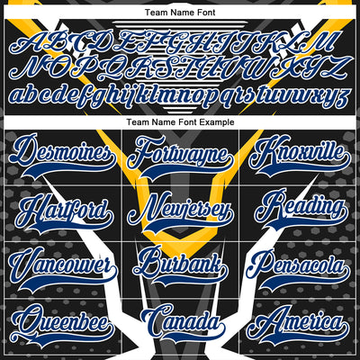 Custom Black US Navy Blue Red-White 3D Pattern Cyber Mecha E-sport Hockey Jersey