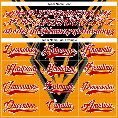 Custom Black Red Gold-White 3D Pattern Cyber Mecha E-sport Hockey Jersey