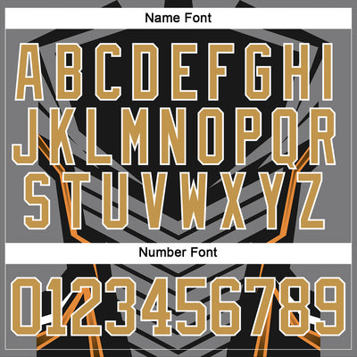 Custom Black Old Gold Gray Brown-White 3D Pattern Cyber Mecha E-sport Hockey Jersey