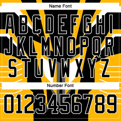 Custom Black Gold Brown-White 3D Pattern Cyber Mecha E-sport Hockey Jersey