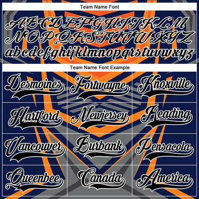 Custom Gray Black Orange-White 3D Pattern Cyber Mecha E-sport Hockey Jersey