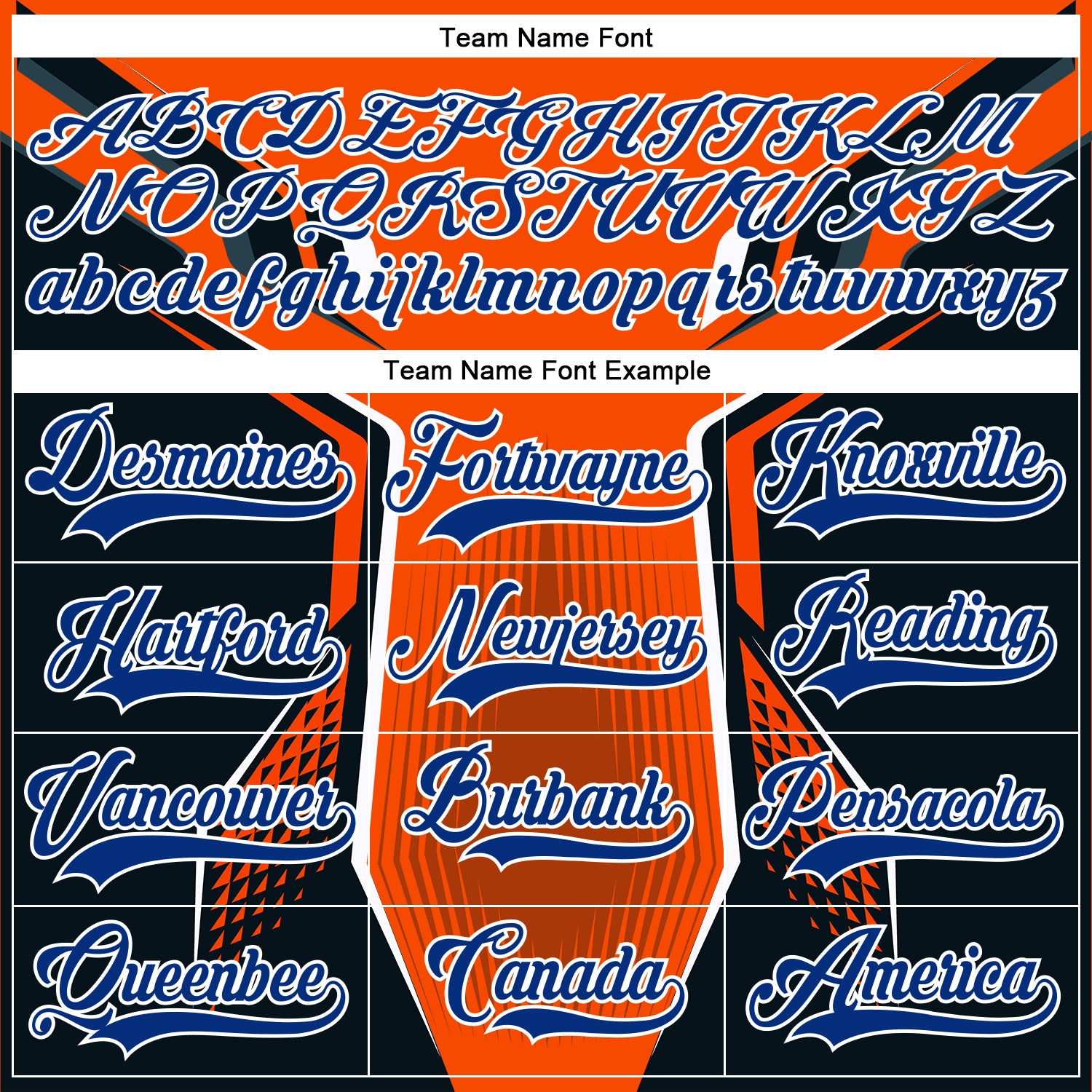 Custom Orange Royal-White 3D Pattern Cyber Mecha E-sport Hockey Jersey