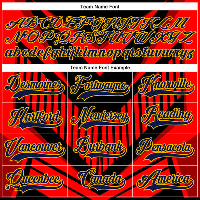 Custom Orange Navy Black-Gold 3D Pattern Cyber Mecha E-sport Hockey Jersey