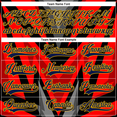 Custom Orange Navy Black Gray-Gold 3D Pattern Cyber Mecha E-sport Hockey Jersey