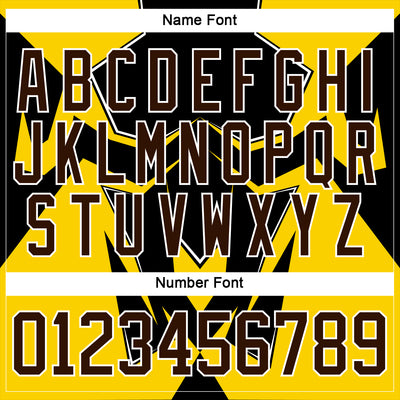 Custom Black Brown Yellow-White 3D Pattern Cyber Mecha E-sport Hockey Jersey