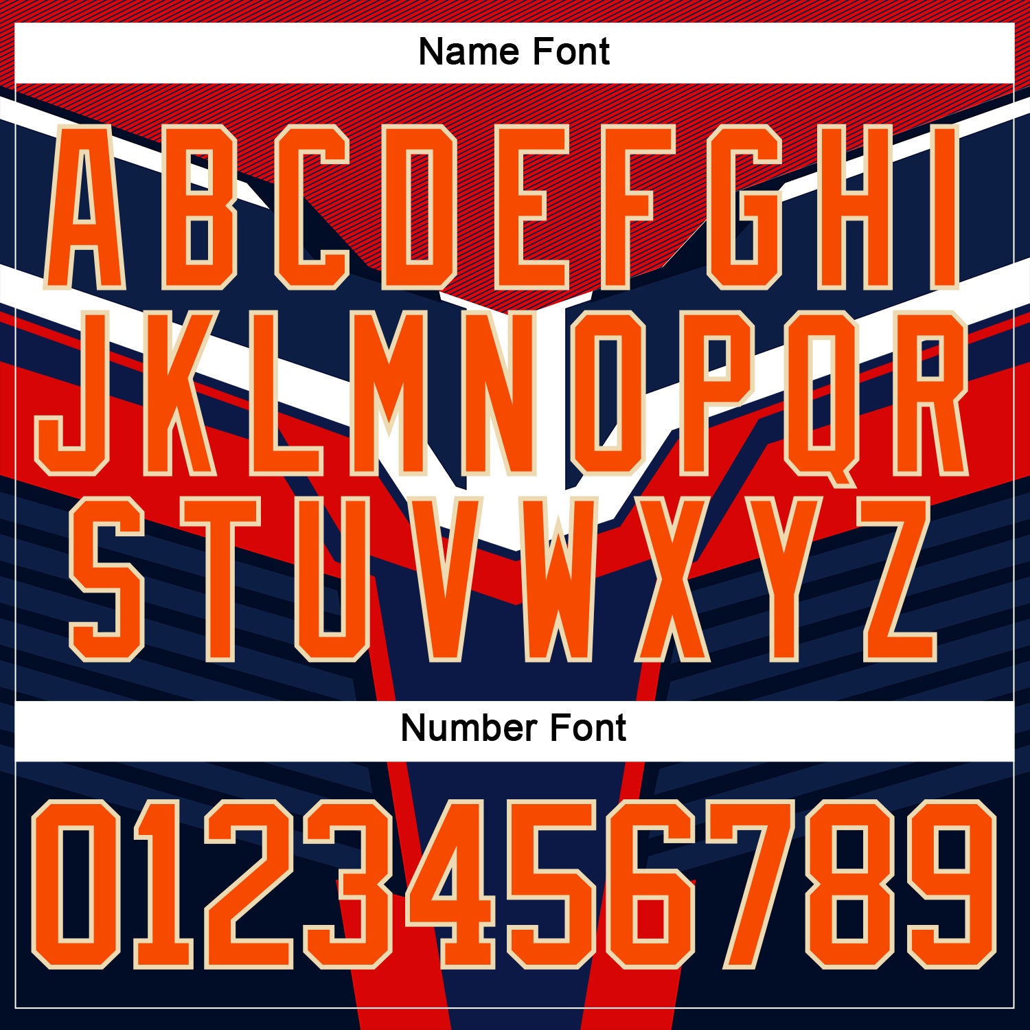 Custom Navy Orange Gold Cream-White 3D Pattern Cyber Mecha E-sport Hockey Jersey