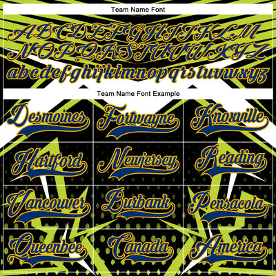 Custom Black US Navy Blue Green Navy Gold-White 3D Pattern Cyber Mecha E-sport Hockey Jersey