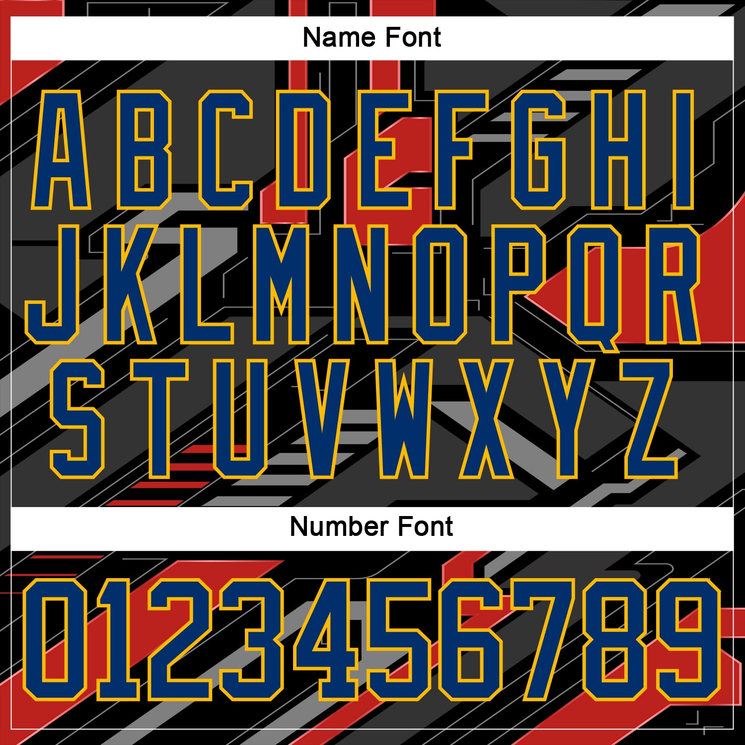 Custom Black US Navy Blue Gray Orange-Gold 3D Pattern Cyber Mecha E-sport Hockey Jersey