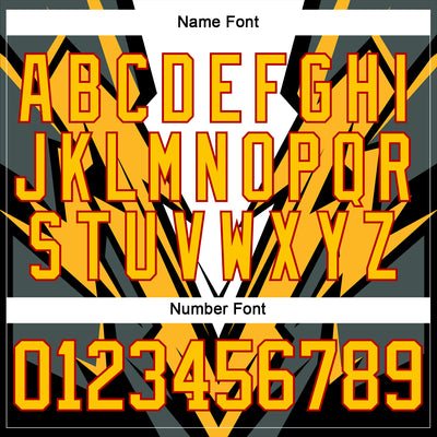 Custom Black Yellow Royal-Red 3D Pattern Cyber Mecha E-sport Hockey Jersey