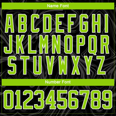 Custom Black Neon Green-White 3D Splash Art Hockey Lace Neck Jersey