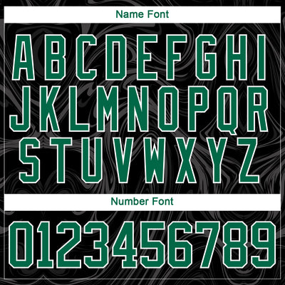 Custom Black Kelly Green-White 3D Splash Art Hockey Lace Neck Jersey