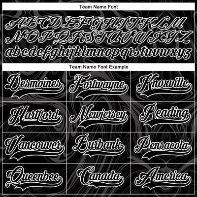 Custom Black White 3D Splash Art Hockey Lace Neck Jersey