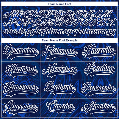 Custom Navy White 3D Splash Art Hockey Lace Neck Jersey