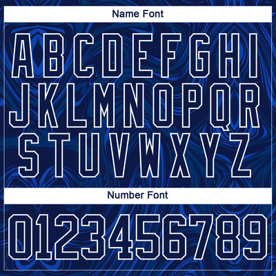 Custom Navy White 3D Splash Art Hockey Lace Neck Jersey