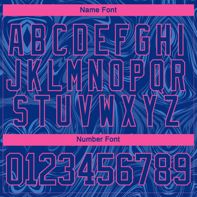 Custom Royal Pink-White 3D Splash Art Hockey Lace Neck Jersey