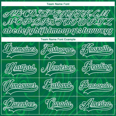 Custom Kelly Green White 3D Splash Art Hockey Lace Neck Jersey